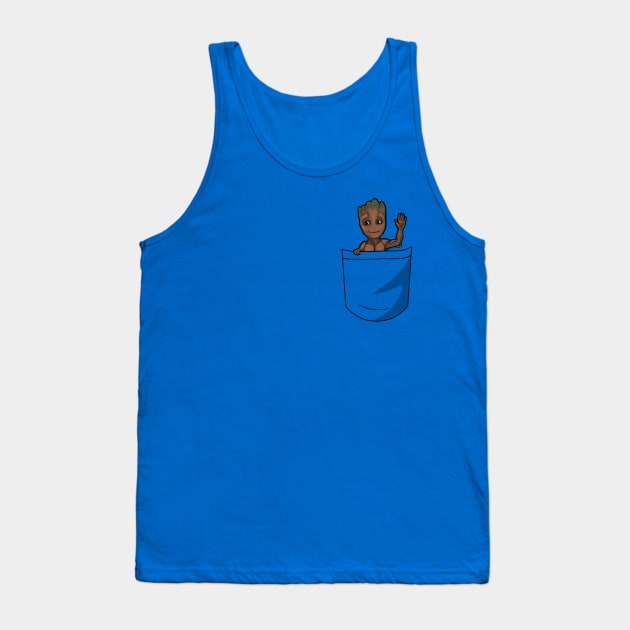 Shirt Pocket Groot Tank Top by leiacat